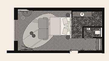 Grundriss Doppelzimmer Spa Deluxe