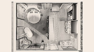 Grundriss Private Spa Villa Obergeschoss