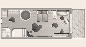 Grundriss Zirbentraum Suite