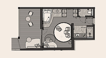 Grundriss Juniorsuite Kuscheltraum