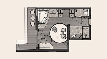 Grundriss Juniorsuite Kuscheltraum