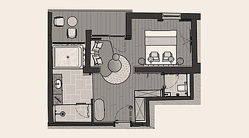 Grundriss Juniorsuite Kuschelnest