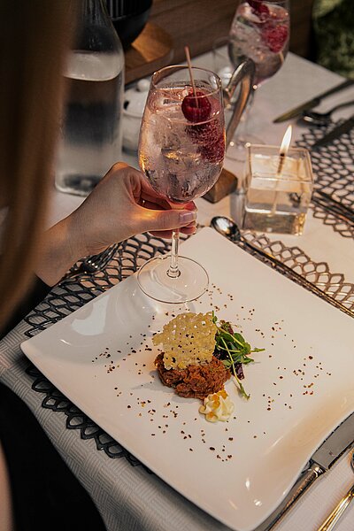 A freshly prepared dish at the Adults Only Hotel Winzer