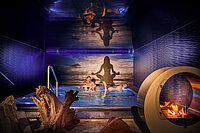 Clothing-optional indoor pool at the Sole Spa at the Hotel Winzer