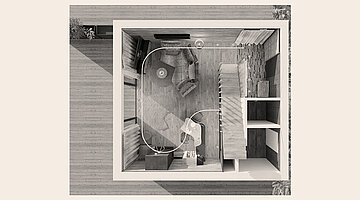 Grundriss Private Spa Villa Erdgeschoss